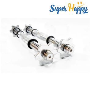 แกนดัมเบลแบบด้ามจับนูน คานดัมเบลเกลียวล็อกโครเมี่ยม ก้านดัมเบล ขนาดแกน 1 นิ้ว (ราคาต่อคู่)