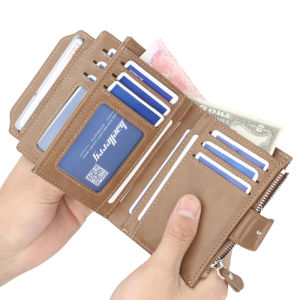 BAELLERRY Dompet Pria Kulit Dompet Lipat Cowok Cewek Dompet Kartu Pria Kulit Import