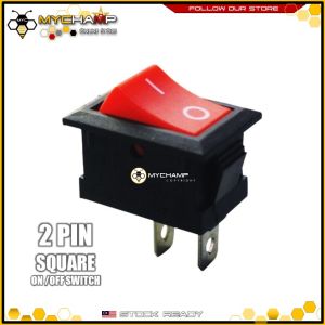 [MYC] Car Boat SQUARE 2Pin On/Off Rocker Switch Tool S-2P (KCD1-101) RED 1PCS