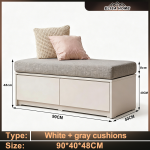 ELISA Storage cabinet benchcushioned sofawooden frame benchstorage sofashoe changing bench