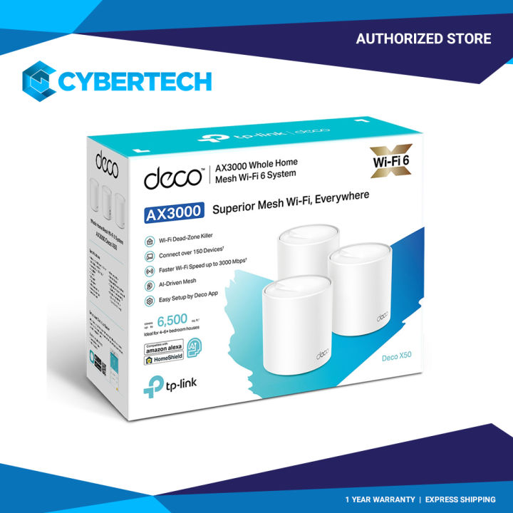 NEW TP Link Deco X50 3 PACK AX3000 Whole Home Mesh WiFi 6 System 3 new-tp-link-deco-x50-3-pack-ax3000-whole-home-mesh-wifi-6-system-3