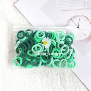 100Pcs/Bag Colorful Nylon Elastic Hair Band Kids Hair Tie Korean Women Ponytail Rubber Band