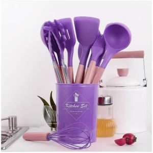 COD SUTIL SENDOK MASAK SILICONE KITCHEN UTENSILS SET 12 PCS/SET Sillicone Utensil Set / Peralatan Masak Goreng Tumis Rebus Panggang Sutil Spatula Silikon