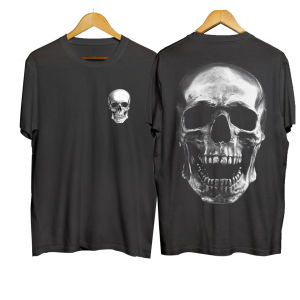 Distro T-Shirt T-shirt KAOS BAJU 100% cotton KAPSADEPAN BELAKANGDISTRO BAJURock and roll Skull Kaos SKULL COD