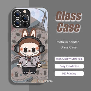 Case For Samsung Galaxy S24Ultra S23Ultra S22Ultra S23FE Metal paint frame Liquid glass backplate Phone Casing For A55 A34 【LABU 】Shockproof Lensprotect CoupleCasing