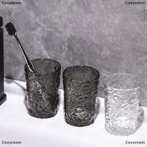 [COD] Cozyroom ถ้วยใส่น้ำยาบ้วนปากแปรงสีฟันพลาสติกพร้อมที่จับแก้วน้ำในบ้านห้องน้ำแบบพกพาที่วางแปรงสีฟันโปร่งใส
