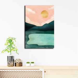 HIASAN DINDING ABSTRAK (20X30CM) WALL DECOR PAJANGAN DINDING POSTER KAYU ABSTRAK PEMANDANGAN