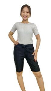 Putri Nasya - Celana Big Size Pendek 3/4 KFRL Ukuran 8L6L5L4L2LXLS fit to L Warna Capucino Cream Moca Hitam