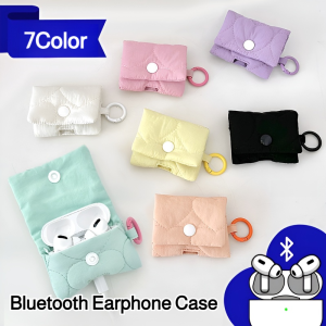 Cute Bluetooth Earphone Case with Soft Shell and Snap Button可爱按扣蓝牙耳机包