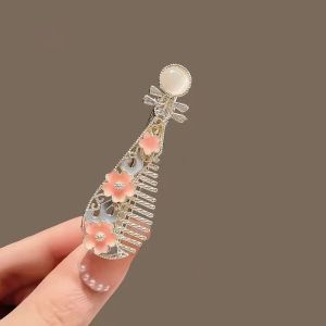 2pcs Pink Heart Duckbill Hairpin Hairline Broken Hairpin Hair Accessories
