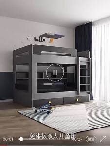 [SG Seller] Kids Bunk Bed with Pull Out Storage BedKids Bunk Bed