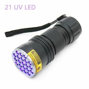 Senter uv LED 21 ultraviolet led21 21led pospor metal jig uang palsu
