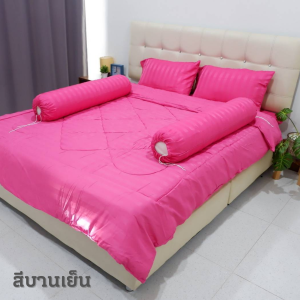 ผ้าปูที่นอน พร้อม ผ้านวม 6 ฟุต รัดมุม 3.5ฟุต 5ฟุต 6ฟุต ผ้านุ่มลื่น รุ่น Jeenon ผ้าปูที่นอนไม่ติดขนแมว