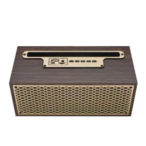 ลำโพงบลูทูธ ลายไม้ รุ่น XM-5H ต่อ TV และคอม ได้  วิทยุFM/USB/AUX/TFการ์ด วางมือถือได้ มาพร้อมกับเบสคู่ วัสดุเป็นไม้ เบสแน่น พกพาสะดวก