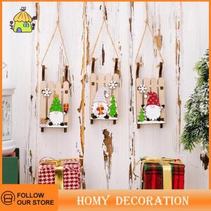 🎄【Special price】🎄Shao Christmas Tree Hanging Decor Wooden Christmas Sleigh Ornament Wood Gnomes Pendant Home Office Party DIY Christmas Decoration