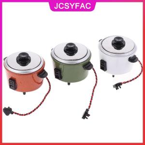 JCSYFAC 1 chiếc nồi cơm thu nhỏ Nhà búp bê 1:12 phụ kiện nhà bếp đồ chơi trang trí