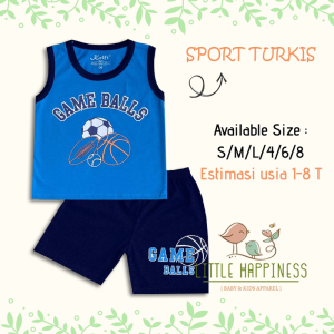 SETELAN SINGLET BAJU ANAK COWOK 1-8 TAHUN "SPORT SERIES" / SETELAN BAJU ANAK KELFI