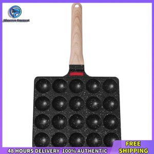 Winnereco Nonstick Takoyaki Pan with 20 Holes for Easy Octopus Ball Cooking Nonstick Griddle Baking Tray Durable Nonstick Coating Perfect for Japanese Snacks