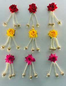 Handcraft Rose Design Wall Hanging | Decorative Hanging for Home Pooja Room & Door Entrance | Ideal Festive & Diwali Gift (7 Inch Pack of 1 Pc)