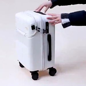 ABC MAISON 20/26/28 Inch Luggage USB Charging Maleta Travel Bag Hand Carry Luggage Suitcase Sideopen