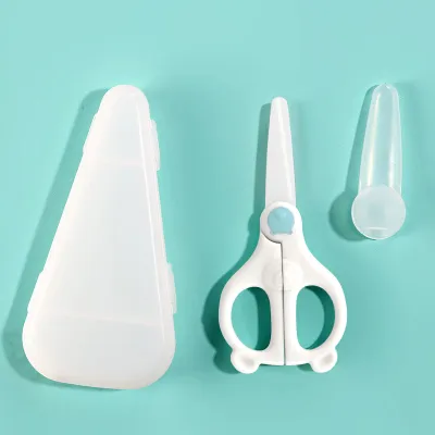 【SG stock】Ceramic/Stainless Steel Food Scissors with Travel Case Cover Little Bear Multi Purpose Kitchen Scissors(3 Colours)