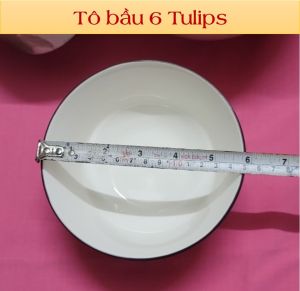 TÔ BẦU GỐM SỨ 4D HỌA TIẾT TULIPS - ĐỦ SIZE ( 6 7 8)