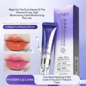 Collagen Lip Beauty Essence Moisturizing Hydrating Nourishing Light Lines Discoloration Lip Care胶原蛋白淡纹唇部精华