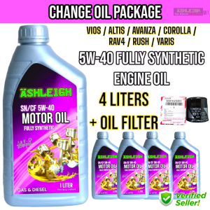 5w-40 Fully Synthetic Engine Oil 4L with Oil Filter Yzze1 Toyota Vios Avanza Corolla Altis Rav4 Yaris Rush Change Oil Package Bundle M1 5w40