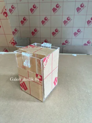 Kotak saran/amal akrilik kecil Bening/Putih/Hitam 2mm