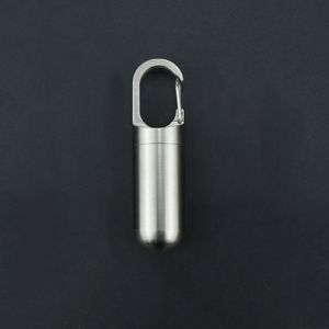 LETOY Mini Women Stainless Steel Key Ring Outdoor Pill Tablet Container Granule Storage Box Pill Box Pill Organizer Travel Pill Case