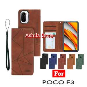 Case For Xiaomi Poco F3 Casing Dompet Motif Flip Cover Leather Premium Sarung Buku HP