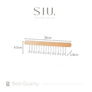 Hanga Wall Mounted Clothes Hanger - Kapstok Gantungan Baju Railing Kayu Stainless Dinding Kamar Rumah