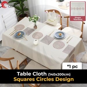 CERTO European Lace Table Cloth Table Cloth Cotton Table Mat TV Cabinet Table Cover Kain Meja Alas Meja Makan 6 Kerusi桌布