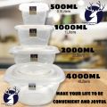 PLASTIC FOOD KEEPER / CLEAR FOOD CONTAINER / / FOOD STORAGE / FOOD LUNCH BOX / BAUNAN #UG. 