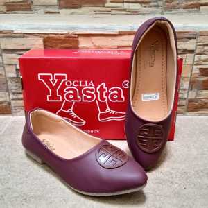 Promo 5.5 Sepatu kantor Flat Casual Wanita Out Sole Karet TPR Balet