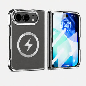 For iPhone Duo Fold Case With tempered film Protective Back Cover For MagSafe Wireless Charging Shell Phone Funda