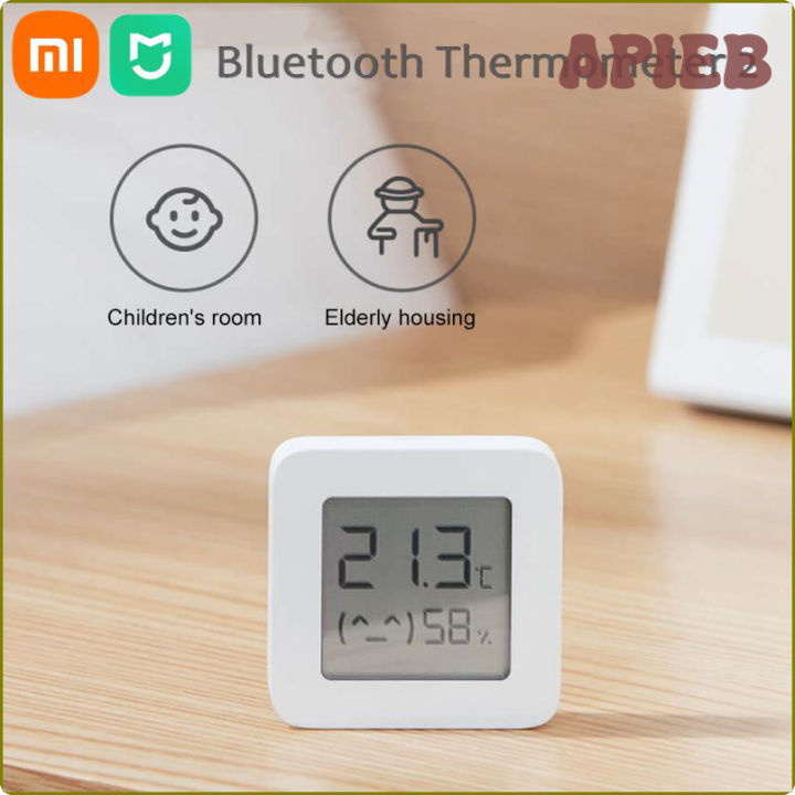 APIEB Xiaomi Mijia Bluetooth Thermometer 2 Wireless Smart LED Digital ...