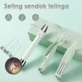 ALAT PEMBERSIH TELINGA BAYI 4IN1 PEMBERSIHAN KOTORAN CLEANING EAR BABY LED KOREK UPIL KUPING SILIKON EARPICK NOSE TWEEZER RECHARGEABLE ONE SET LENGKAP LAMPU KACA PEMBESAR HIDUNG. 
