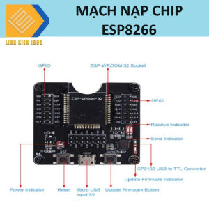 Esp8266  mạch nạp chip esp8266 đế nạp wifi loại tốt
