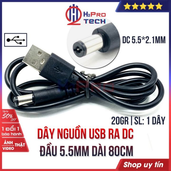 Dây Sạc Cổng Usb Ra Đầu Dc 5.5X2.1 Mm Đầu Tròn, Sạc Cho Các Thiết Bị ...