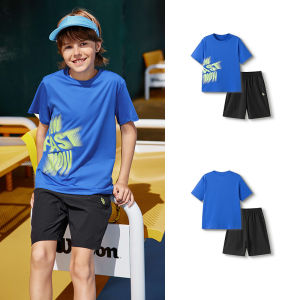 Balabala Chàng Trai Bộ thể thao Mùa Hè Nhanh Chóng Khô thoáng khí cực ngầu ống tay ngắn mang lại cảm giác thoải mái Quần Short Quần Vợt Trang Phục