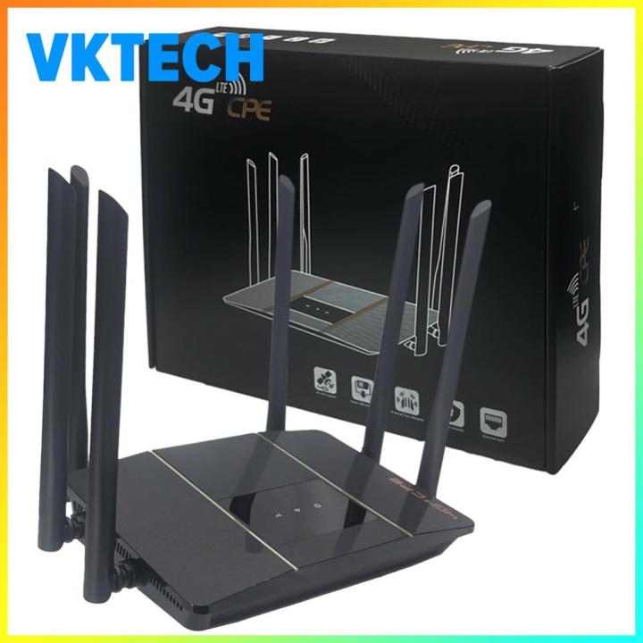 [Vktech] 4G CPE Modem with SIM Card Slot 4G WiFi Router 300Mbps ...