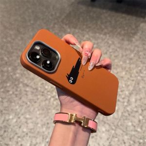 Phone Case For OPPO A57S A77S A72 A92 A53 A33 A53S A77 A58 A60 A7 A5S A12 A12S F9 A78 A5 A5i PRO A5X A36 A76 A96 Casing OPPO A6X A6 A6S A6T PRO A6K F31 A20 Black Cat Leather Silicone Soft Case PWJK1055A