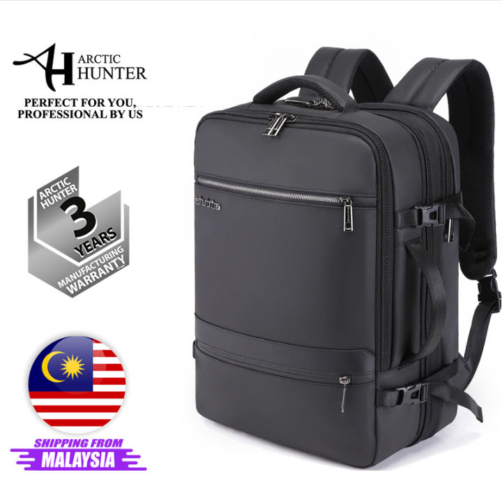 Arctic Hunter i-Walrus Backpack Expandable Business Travel Luggage Cabin  Size Hand Carry Briefcase 2in1 Laptop Backpack Lazada