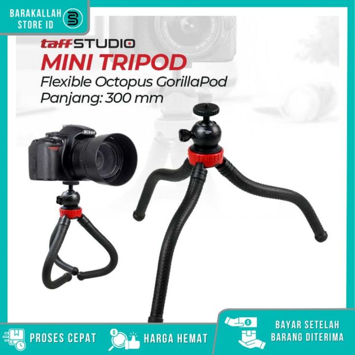 TaffSTUDIO Tripod Kamera Portable Octopus GorillaPod 30cm B07 - Main Image