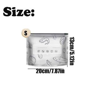 Reusable Aluminum Foil Storage Bags - Stand-Up Design with Write-On Labels & Zipper Lock | Airtight Food Saver for Veggies/Fruit/Meat 10Pcs