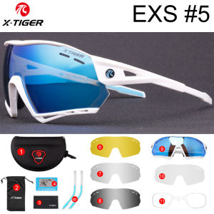 X-TIGER Kính Râm Đi Xe Đạp Thể Thao Phân Cực 5 Trong 1 Mới Chạy Câu Cá Chạy Kính Lái Xe Golf