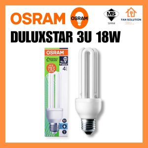 OSRAM DULUXSTAR 3U 18W E27 LIGHT BULB (WARM WHITE 827/COOL WHITE 840/DAYLIGHT 865) SIRIM