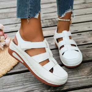 Free Shipping WomenS Sandals 2026 New Collection Thick-Soled Open-Toe Round-Toe Wedge-Heeled Comfortable Breathable Roman-Style Casual Sandals Open-Toe Round-Toe Wedge-Heeled Comfortable Breathable Roman-Style Casual Sandals