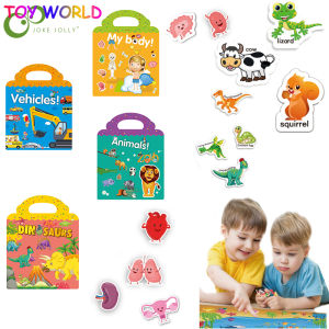 Cartoon Funny Animal Insect Ocean Learning Cognition Scene Stickers Dress Up DIY Hand-on Sticker Book Educational Toys for Kids
